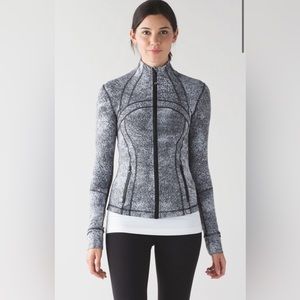 Lululemon Define Jacket - Luon Spray Jacquard White Black Size 6 🤍🐼🖤